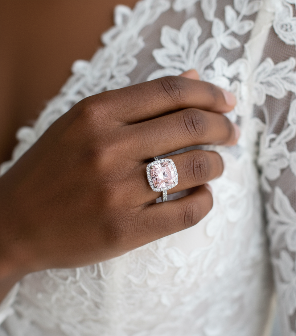 Anello di fidanzamento con diamanti con nodo celtico | Anello di fidanzamento in oro massiccio 14k fatto a mano con diamanti da laboratorio IGI