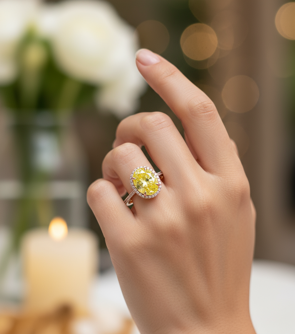 Anello di fidanzamento con diamanti con nodo celtico | Anello di fidanzamento in oro massiccio 14k fatto a mano con diamanti da laboratorio IGI