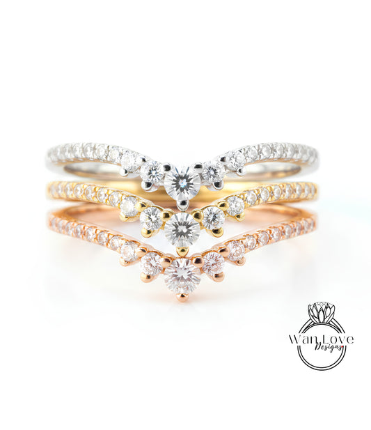 Fede nuziale diadema moissanite mezza eternità 14k oro diamante banda unica art deco cluster antico corrispondenza fascia nuziale delicato impilamento anello