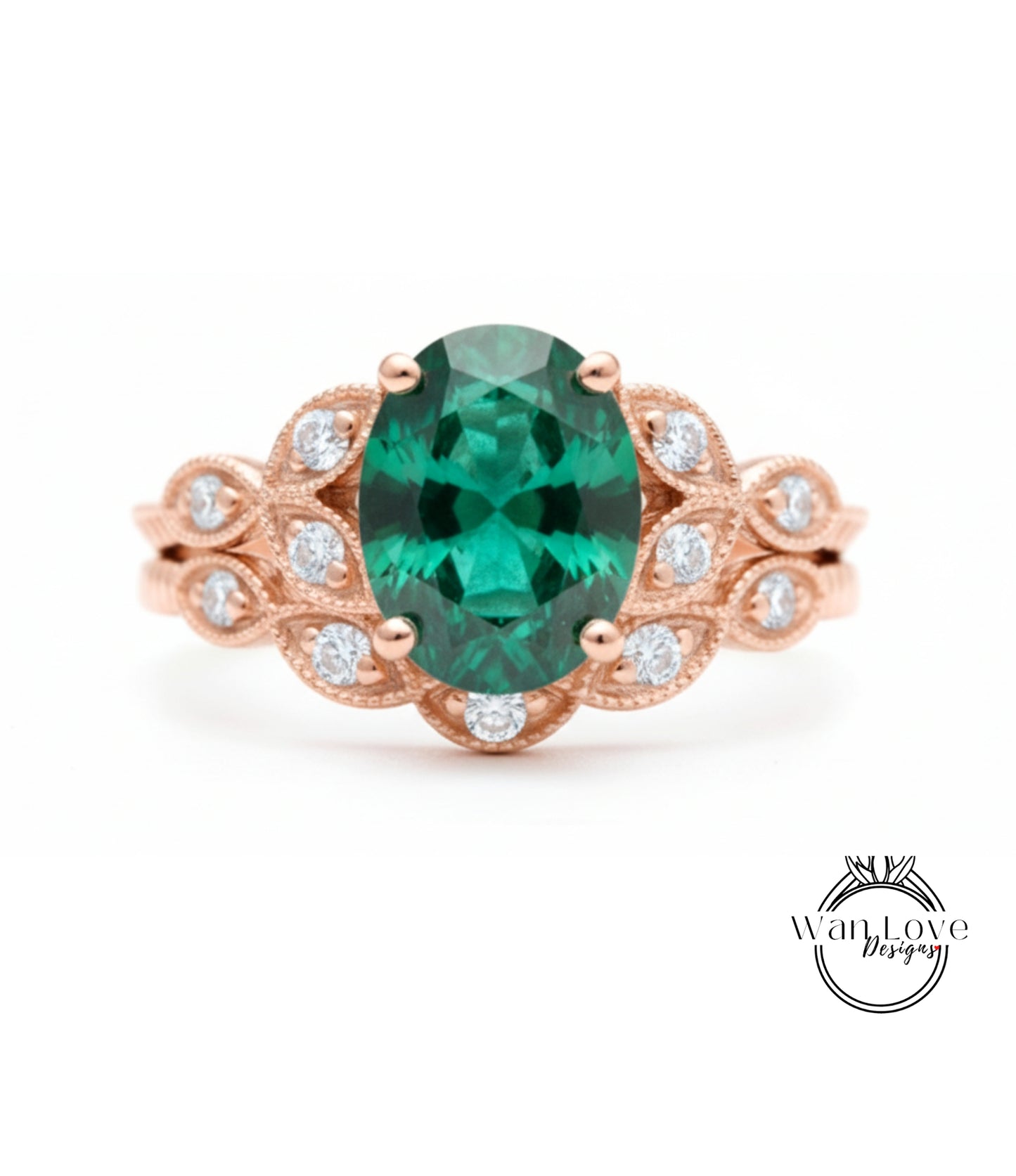 a beautiful engagement ring with a large oval-shaped gemstone surrounded by smaller diamonds.