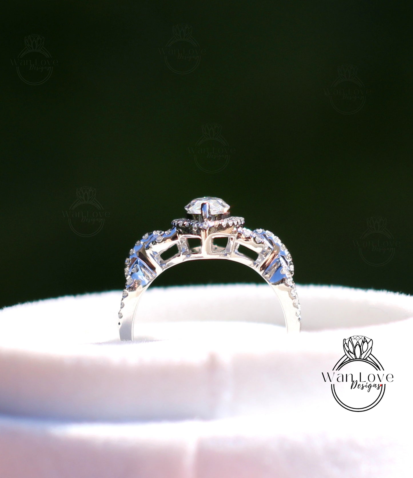 Vintage Moissanite & Diamonds Halo Marquise Cut Engagement Ring antique split shank 1ct Moissanite ring art deco 14k White Gold diamond halo bridal ring