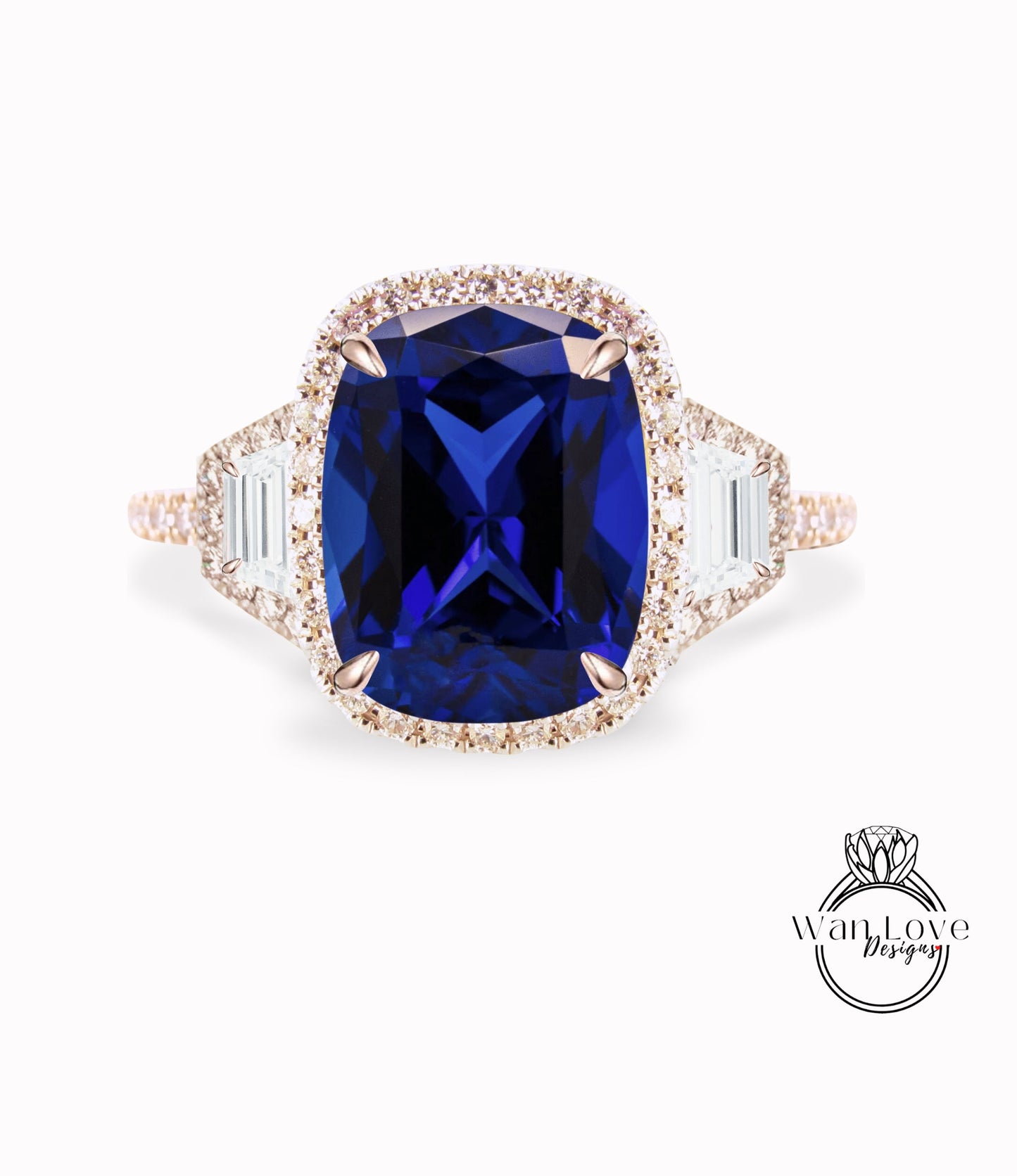 Anello di fidanzamento con diamanti smeraldo e moissanite Cuscino ovale mezza luna 3 pietre preziose 14k 18k bianco giallo oro rosa, platino, personalizzato