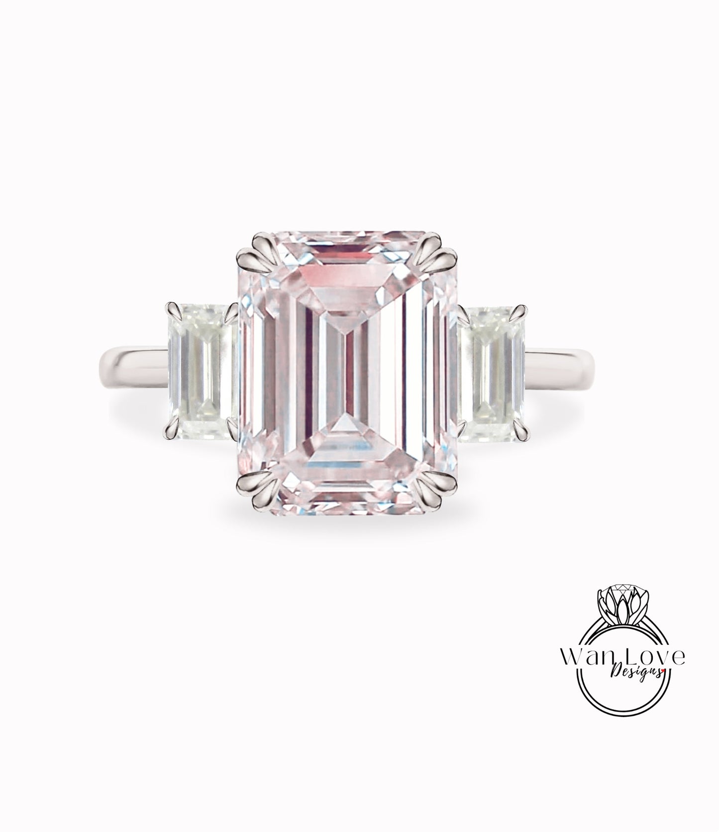 Anello di fidanzamento con alessandrite taglio cuscino mezzaluna Moissanite diamante oro rosa diamante art deco anello con tre pietre matrimonio anniversario nuziale