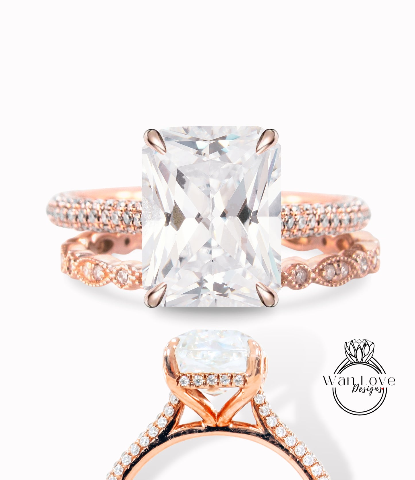 Set di anelli di fidanzamento ovali con zaffiro bianco e diamante, celebrità, fede nuziale per l'eternità, personalizzato, 14k 18k bianco giallo oro rosa-platino