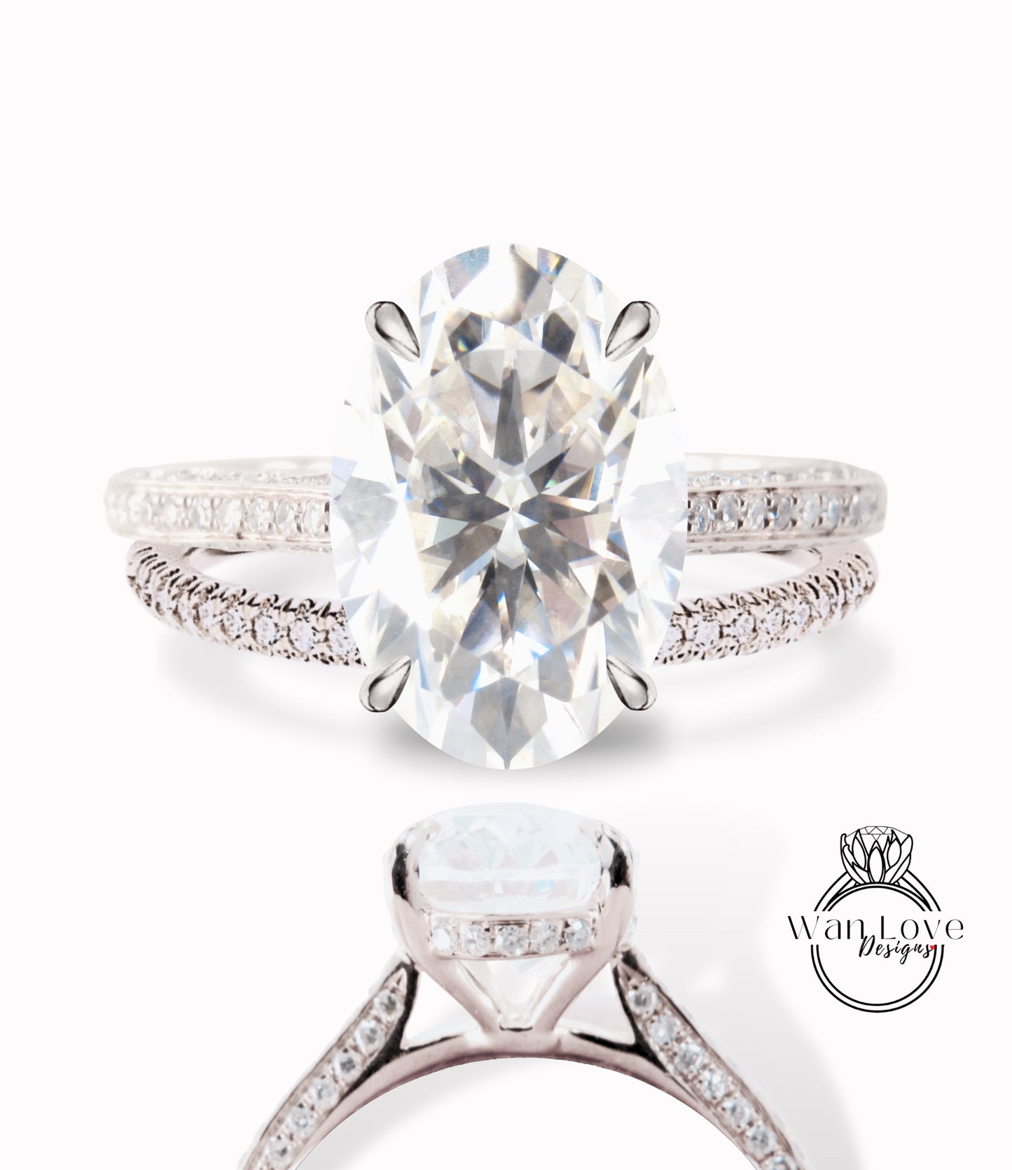 Set di anelli di fidanzamento ovale in Moissanite Set da sposa Art deco milgrain in oro rosa Anello nuziale antico con alone laterale con diamante a taglio ovale Anello anniversario