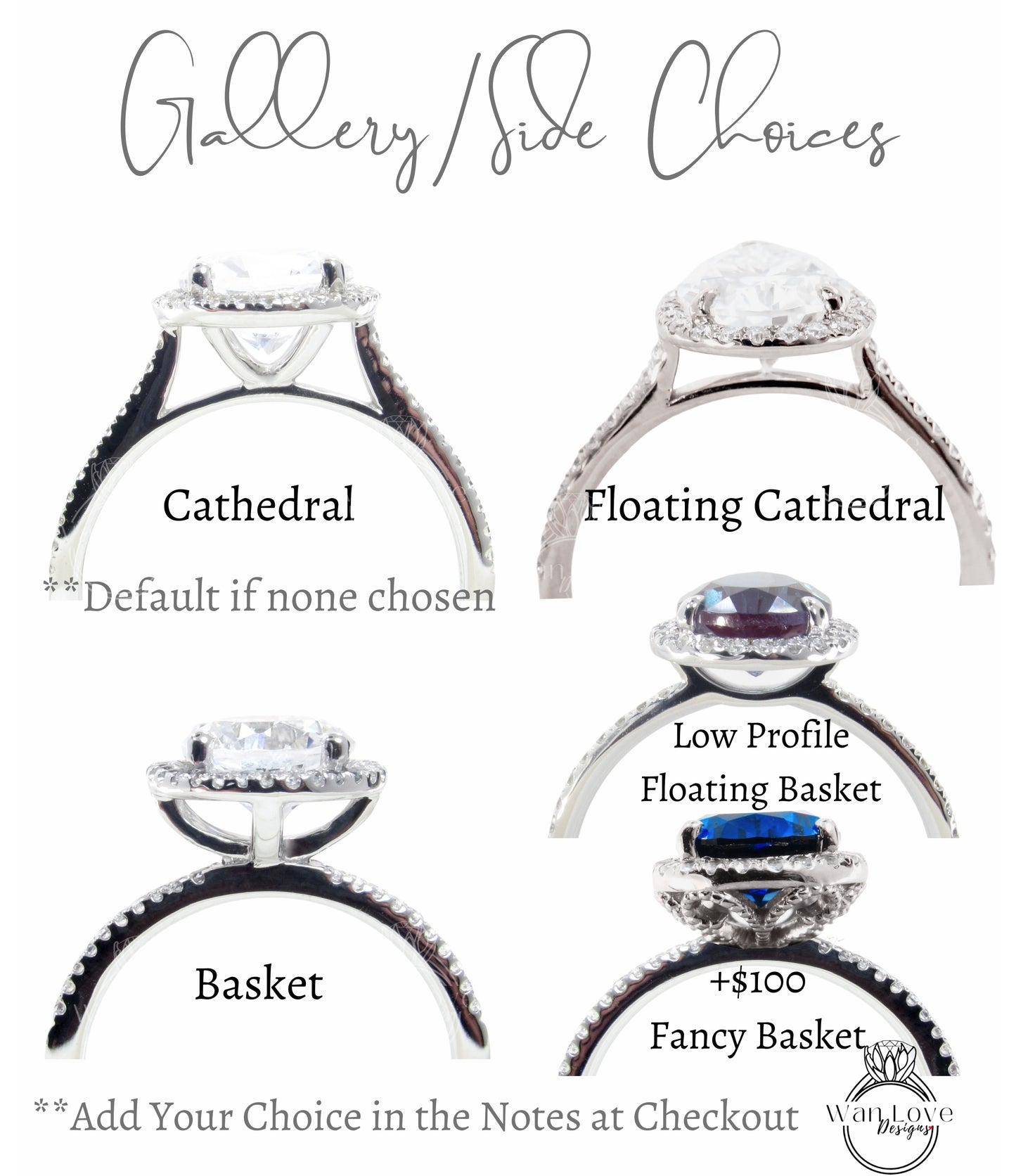 Gray Moissanite Diamond Elongated Cushion Halo Engagement Ring, Custom, Wedding, 14kt 18kt Gold, Platinum, WanLoveDesigns