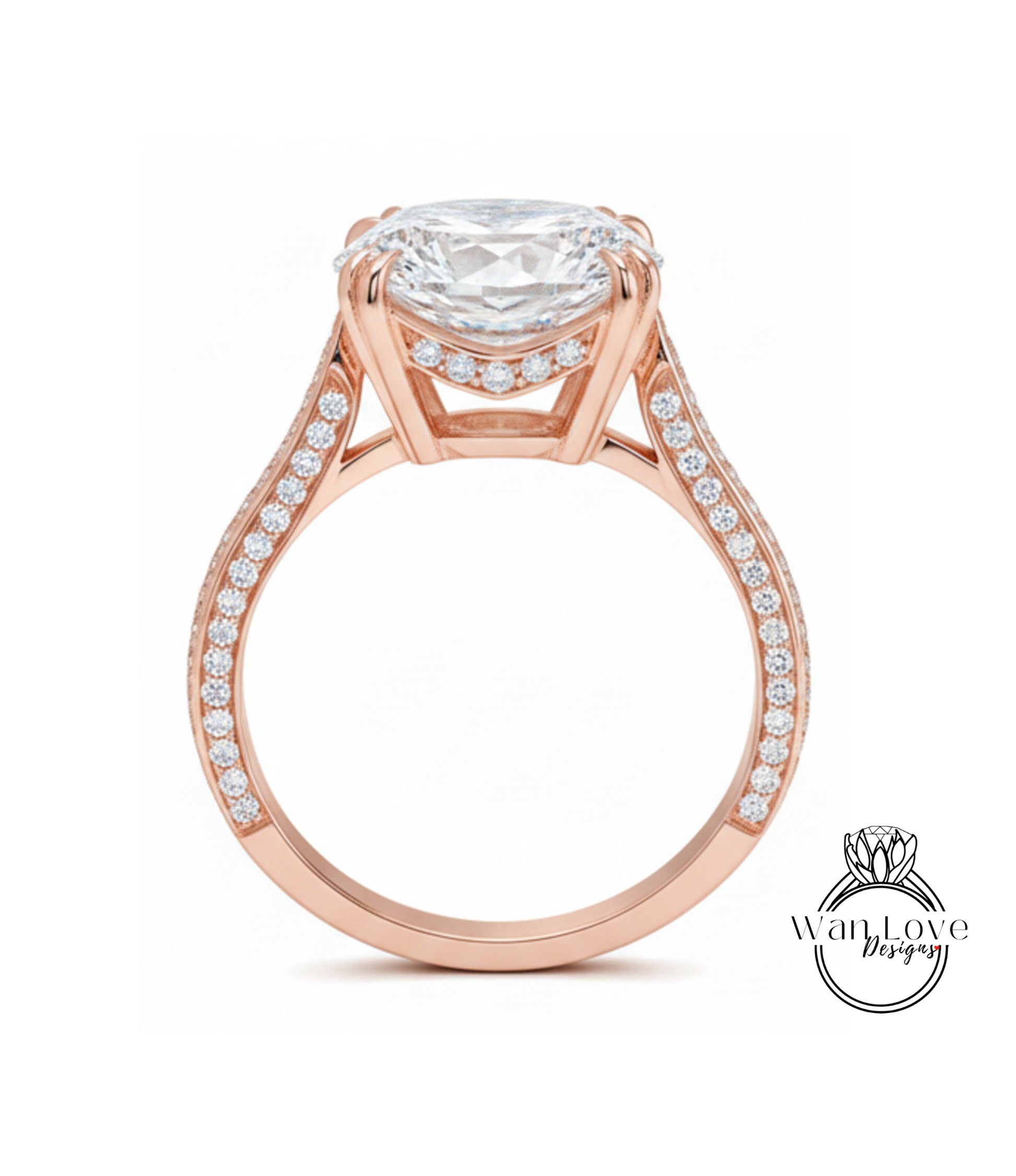 A large, elaborate gold ring with a large central diamond and smaller diamonds along the band.