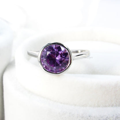 2ct Bezel Ring Design/ Round Shape Diamond Bezel Ring/ Rose Gold Ring/ Moissanite Bezel Engagement Ring/ Birthstone Choice Ring/Promise Ring Wan Love Designs