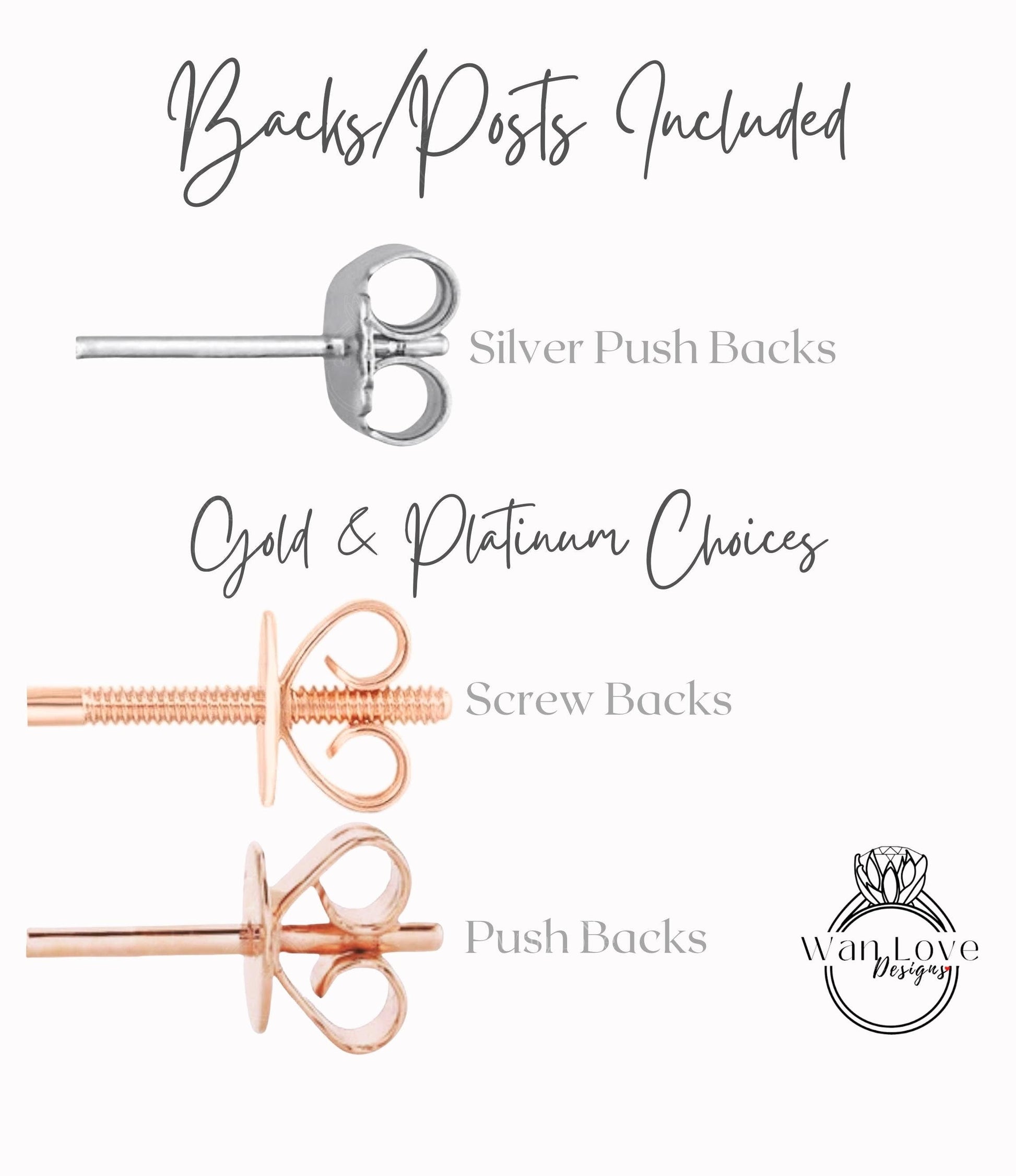 2ct Rose Gold Moissanite Bridal Earrings, Side Halo Stud Earrings, Diamond Round Halo Earrings, Birthstone Earrings,Wedding Earrings Jewelry Wan Love Designs