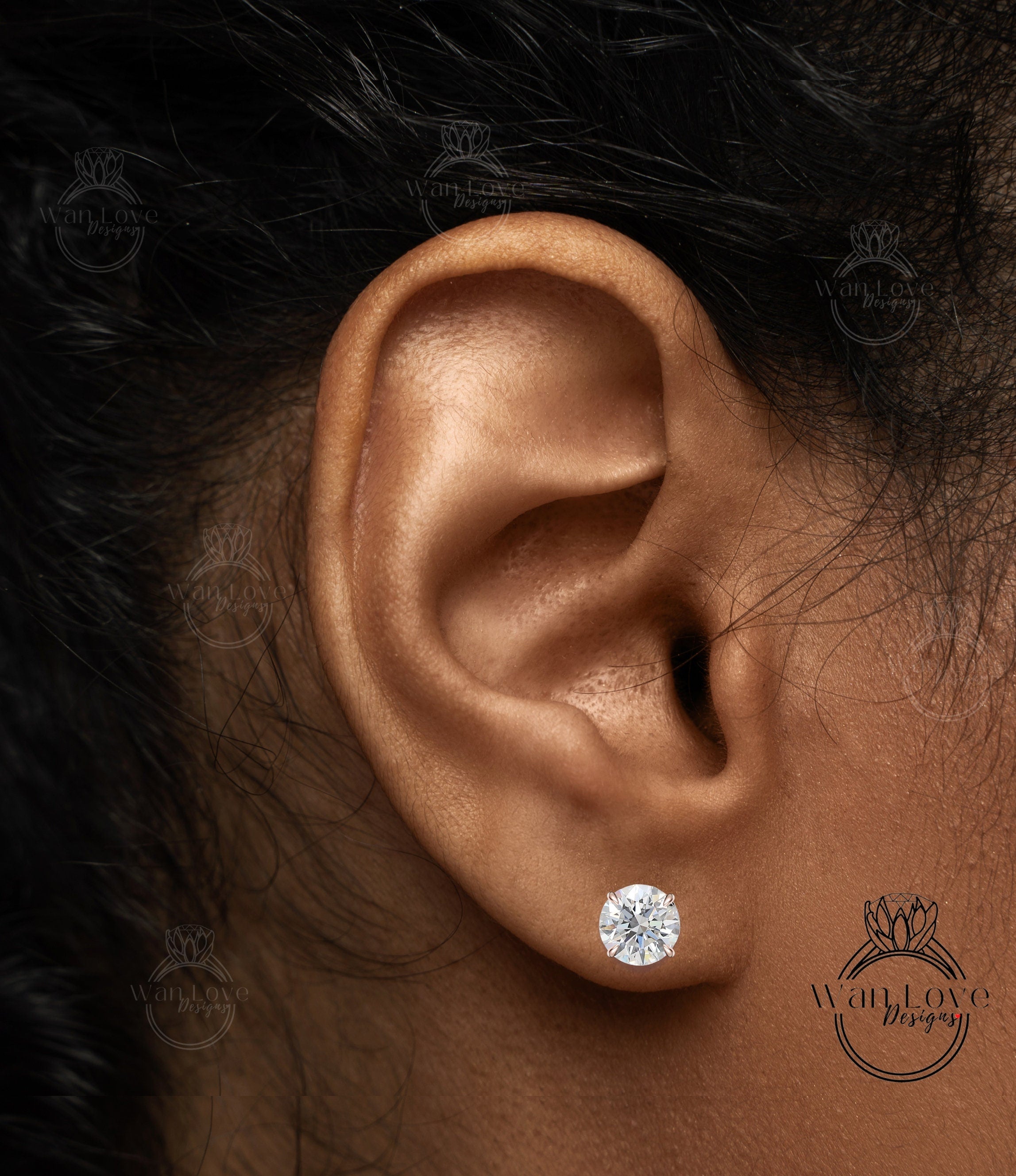 Joan Diamond Earrings, Double Halo, 1 Carat, 14K White Gold – Best  Brilliance