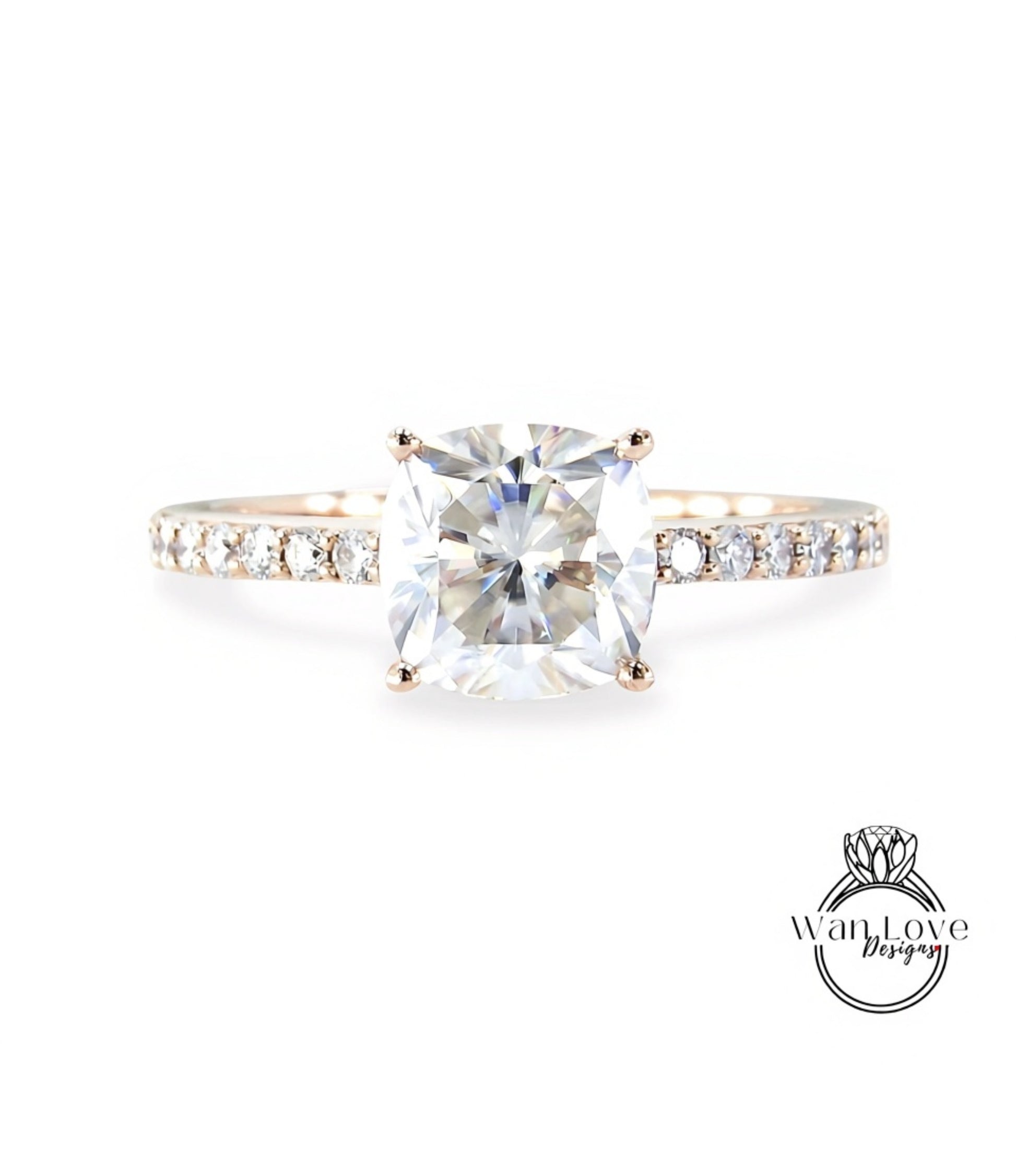 A diamond engagement ring with a large, clear gemstone set in a gold band.