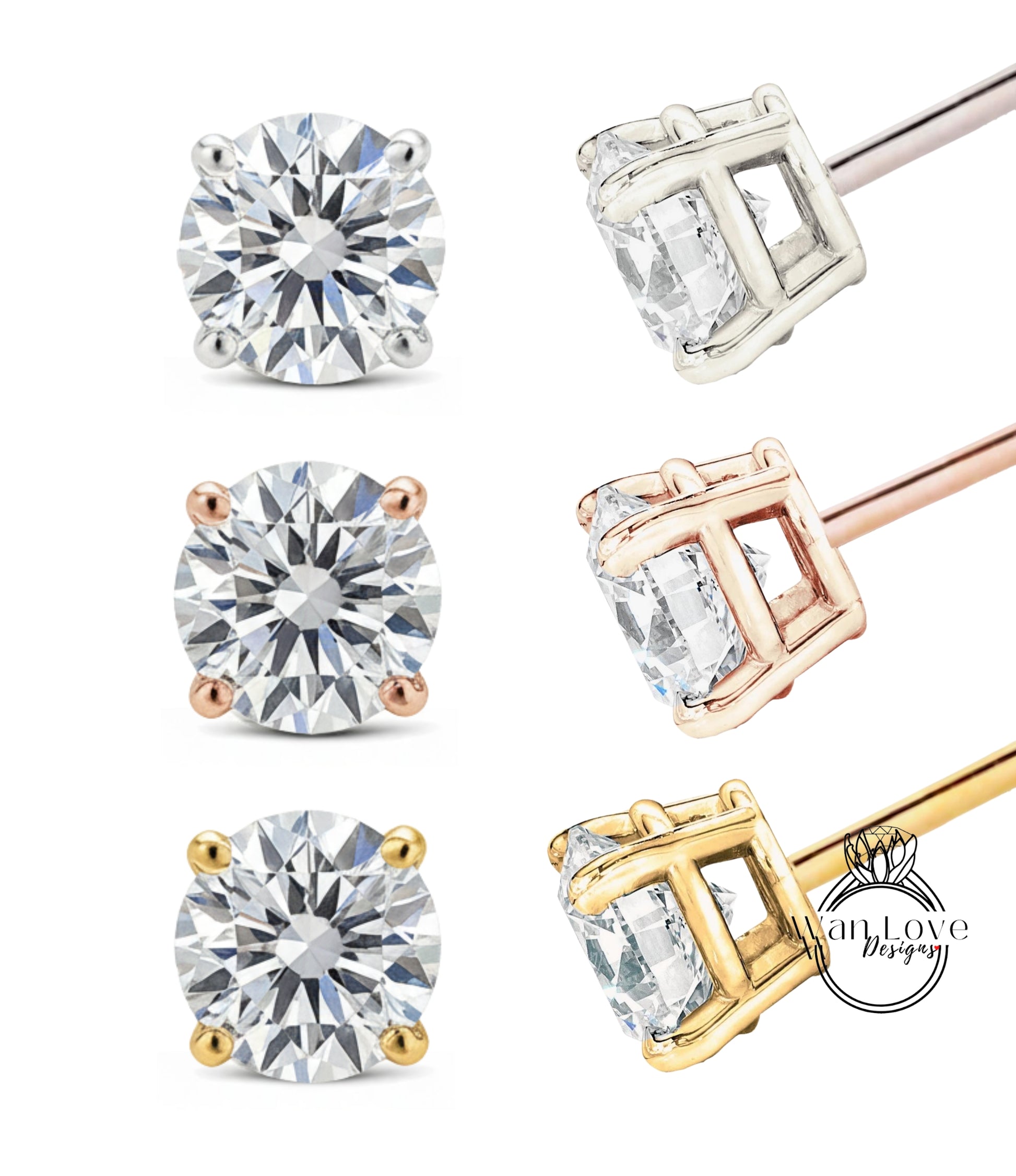 a collection of earrings featuring various gemstones, including diamonds and pearls.