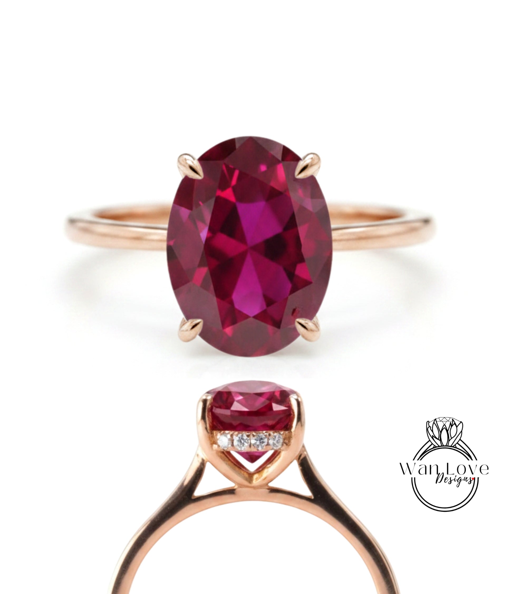 a gold ring with a large oval-shaped gemstone, which appears to be a deep red gemstone.