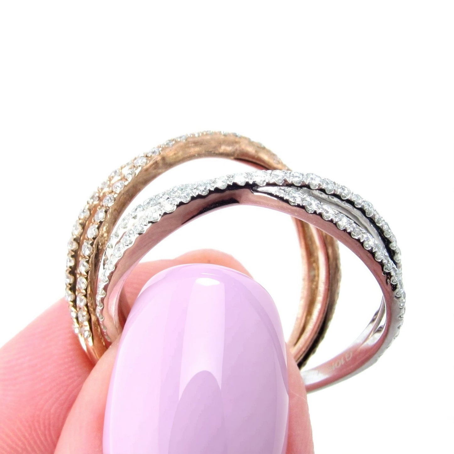 Moissanite Criss-Cross Infinity X womans Wedding Band Ring White Rose Gold Choice Anniversary ring Wedding jewelry Bridal Gift,Ready to Ship