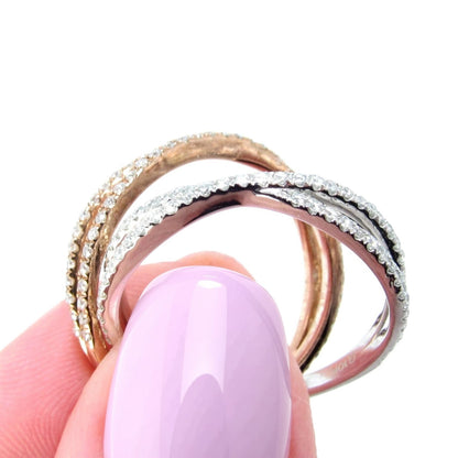 Moissanite Criss-Cross Infinity X womans Wedding Band Ring White Rose Gold Choice Anniversary ring Wedding jewelry Bridal Gift,Ready to Ship