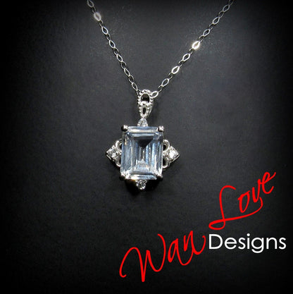 4ct Moissanite Necklace | 18k Gold Chains | Genuine Moissanite | Customizable Birthstone Necklace | Unique Vintage Necklace | Gift For Her Wan Love Designs