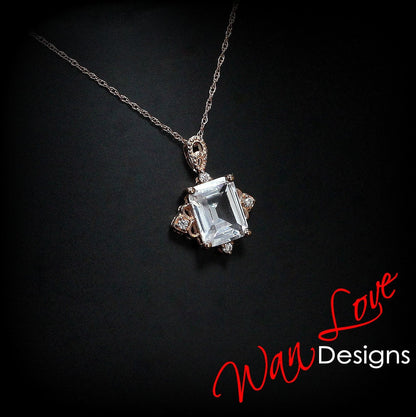 4ct Moissanite Necklace | 18k Gold Chains | Genuine Moissanite | Customizable Birthstone Necklace | Unique Vintage Necklace | Gift For Her Wan Love Designs