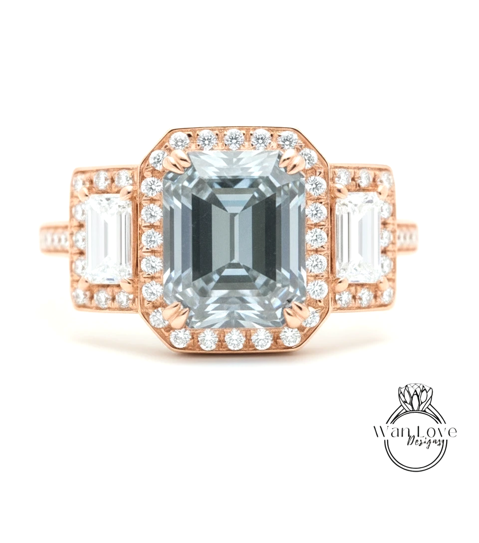 A close-up of a beautiful engagement ring with a large, clear gemstone surrounded by smaller diamonds.