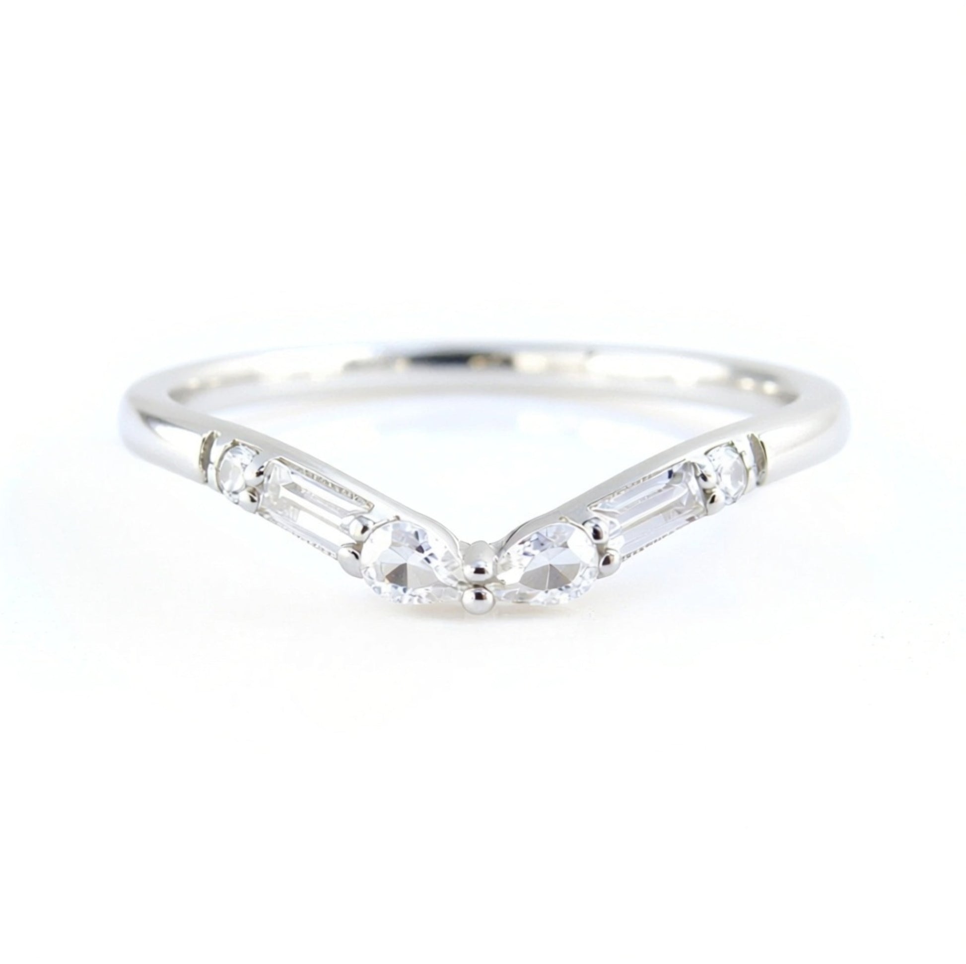 Baguette Pear Halfway Half Eternity Ring • Diamond Eternity Ring • Engagement Ring • Anniversary Ring • Birthstone Mothers Day Gift Wan Love Designs