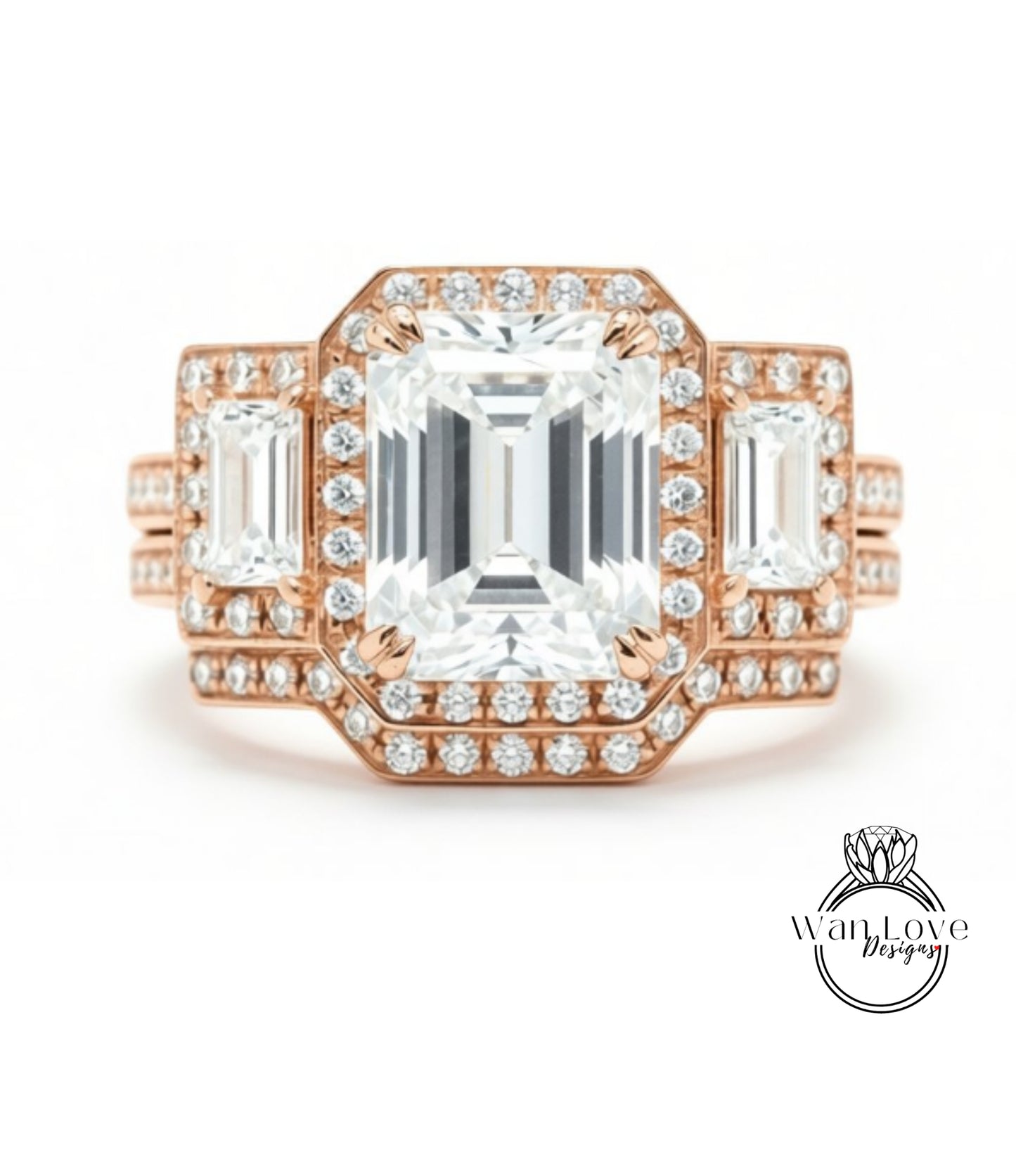 A close-up of a beautiful engagement ring with a large, clear gemstone set in a halo of smaller diamonds.