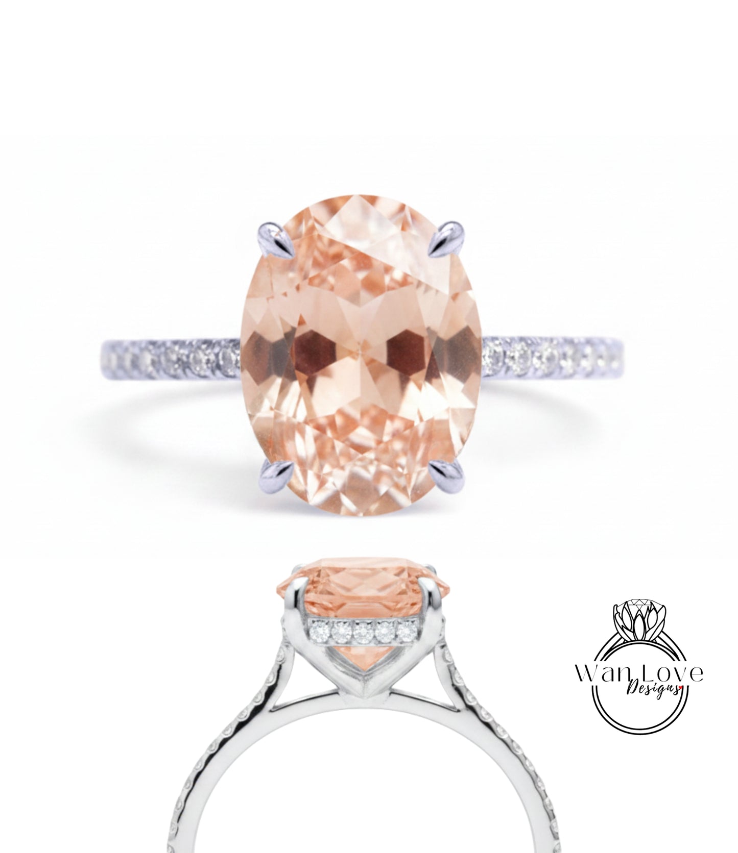 a beautiful engagement ring with a large oval-shaped gemstone set in a silver band.