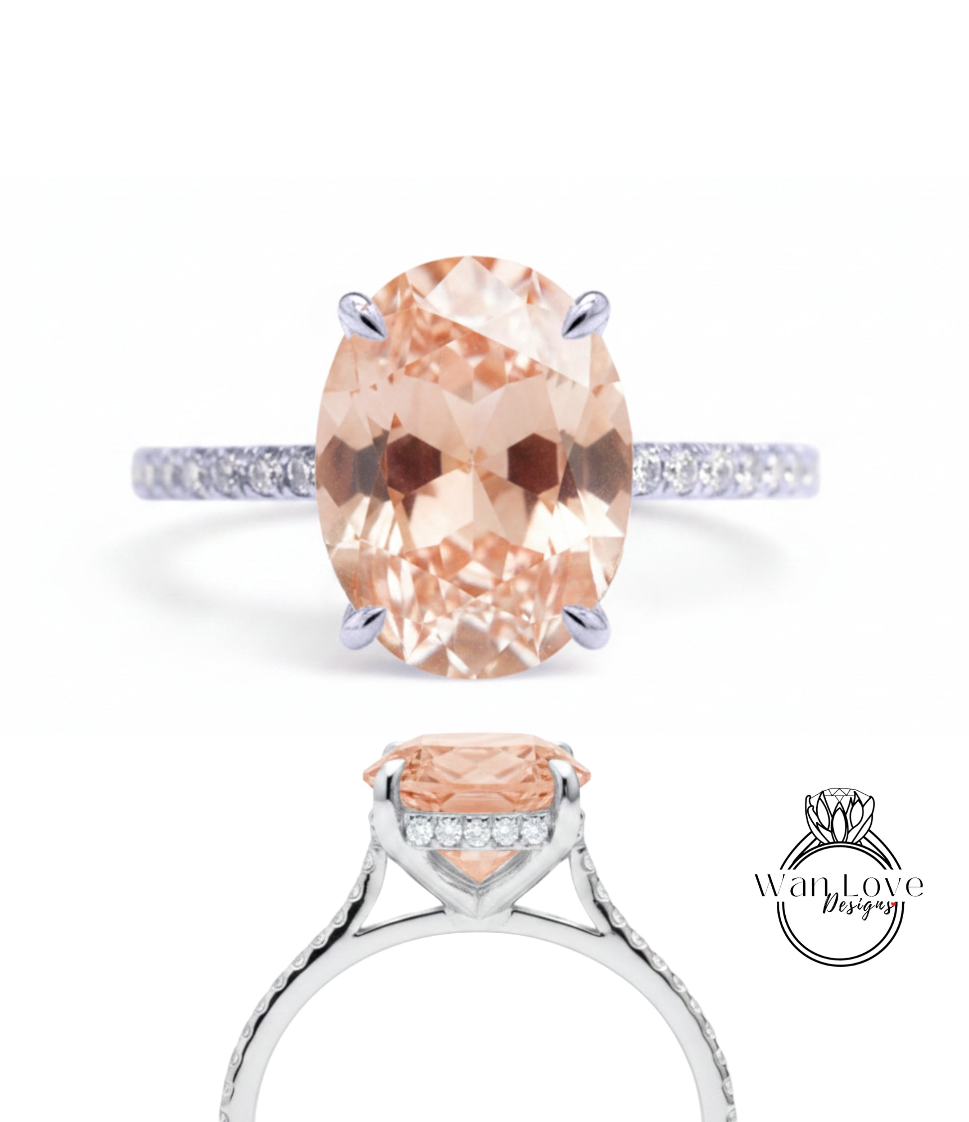 a beautiful engagement ring with a large oval-shaped gemstone set in a silver band.