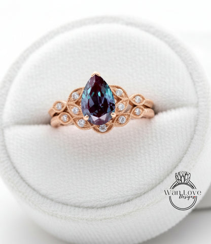A close-up image of a gold ring with a large blue gemstone, placed in a white jewelry box.