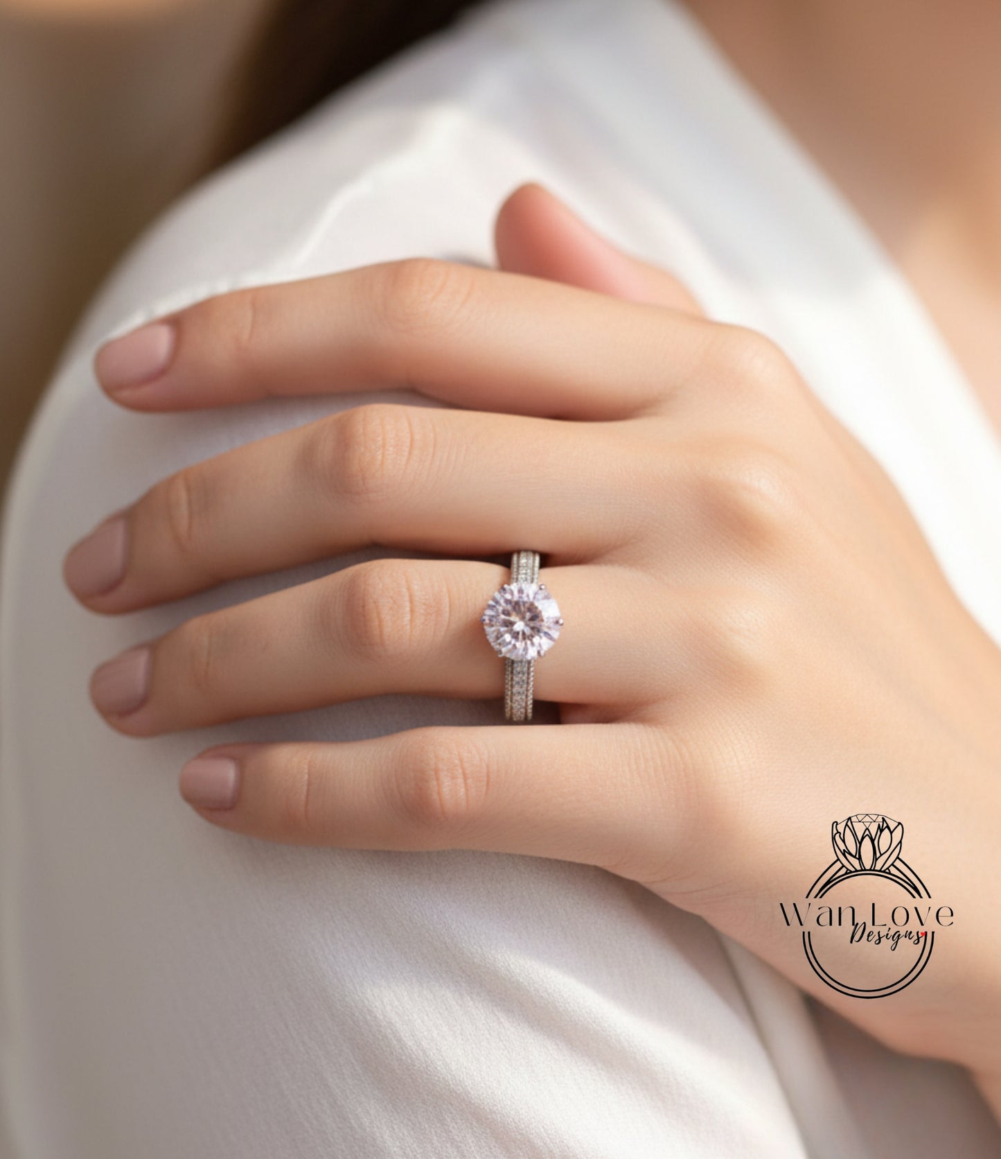 Anello di fidanzamento con perline floreali in filigrana Milgrain con zaffiro rosa chiaro e diamanti, rotondo, personalizzato, in oro 18kt, platino, matrimonio 14kt