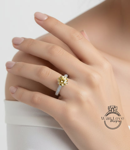 Anello di fidanzamento con perline floreali in filigrana Milgrain con zaffiro rosa chiaro e diamanti, rotondo, personalizzato, in oro 18kt, platino, matrimonio 14kt