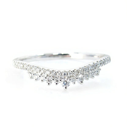 Curved Tiara Diamond Wedding Band 14k 18k Rose White Yellow Gold,Dainty Curved Tiara Moissanite Band,Sapphire Tiara Ring,Diamond Tiara Ring Wan Love Designs