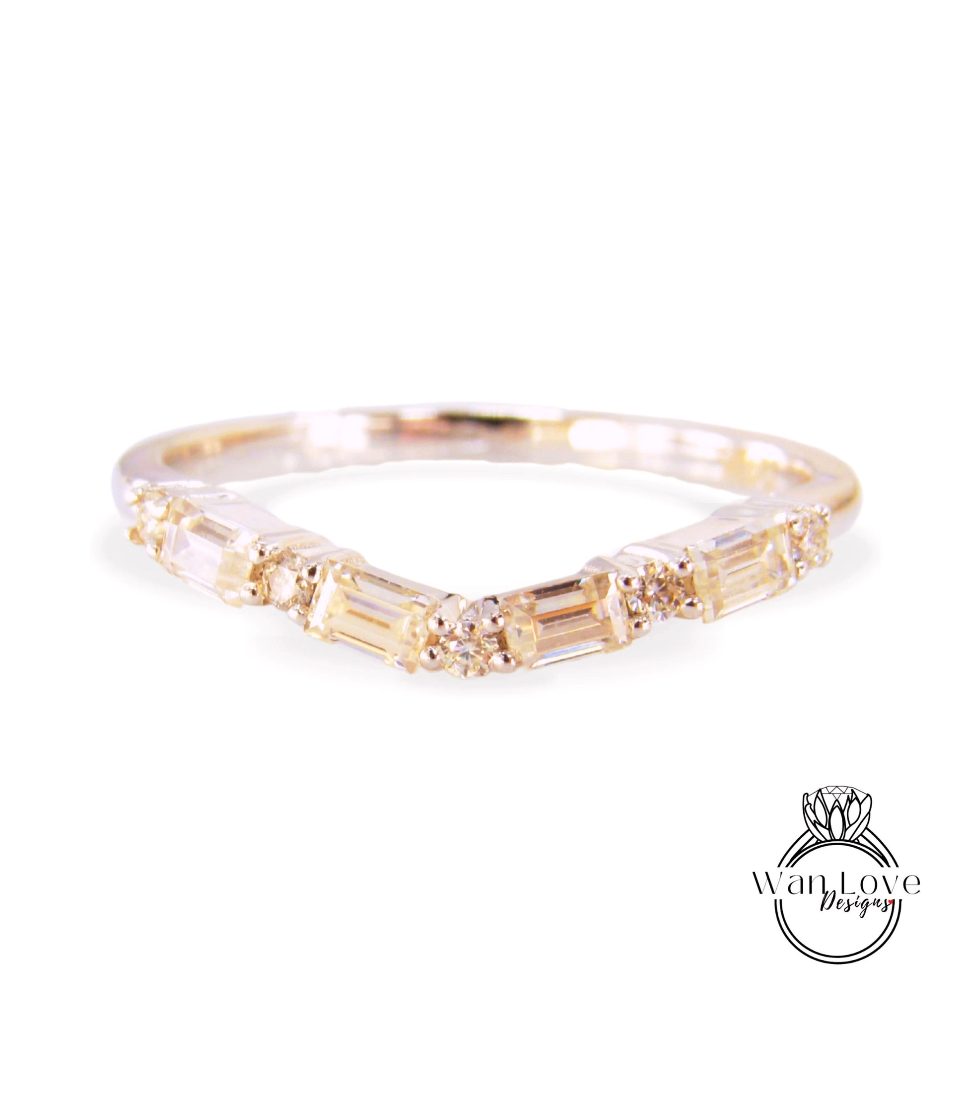 A gold ring with a diamond-encrusted band, featuring a unique and intricate design.
