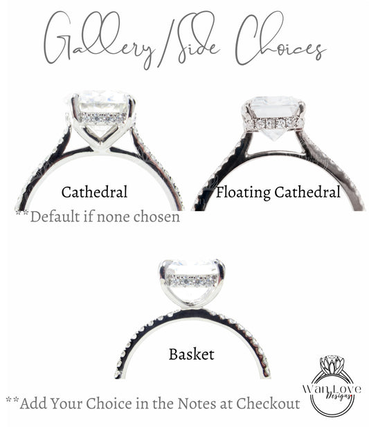 Moissanite engagement ring unique Vintage oval cut diamond side halo white gold wedding Bridal birthstone Anniversary promise ring gift Wan Love Designs