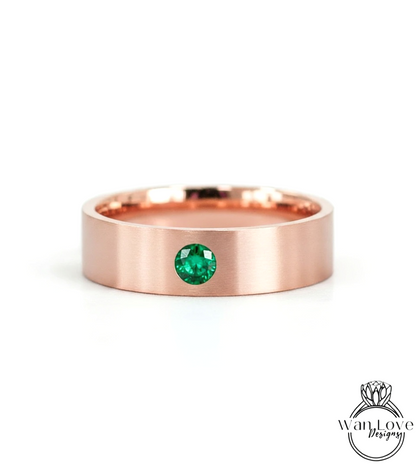 Solid gold mens band Diamond wedding band Art deco Round band 14K 18K rose gold Vintage Bridal ring unique Promise ring Anniversary ring