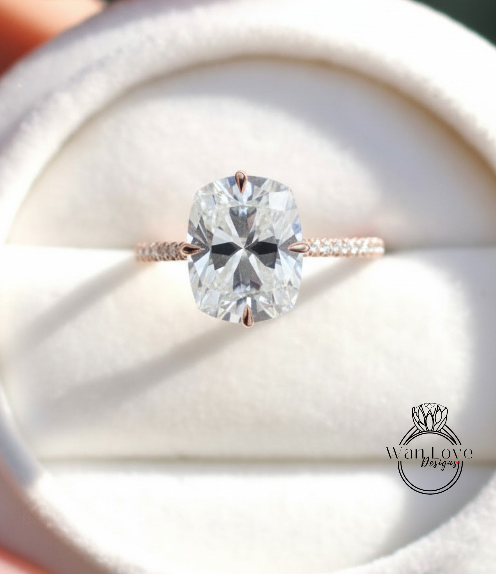 A close-up image of a diamond engagement ring with a large, clear diamond set in a solitaire ring.