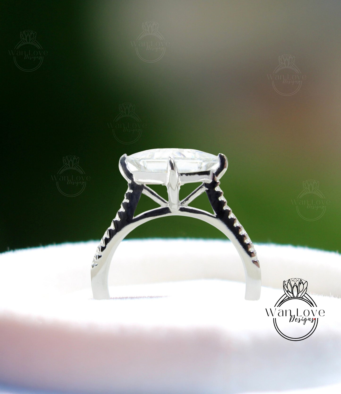 Kite Grey Moissanite Ring, Moissanite Diamond Ring, Geometric Engagement Ring, Grey Engagement Ring, Kite Gray Gemstone bridal wedding Ring