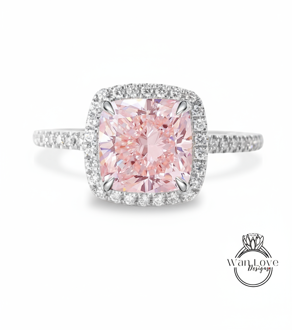 Anello di fidanzamento con diamanti con nodo celtico | Anello di fidanzamento in oro massiccio 14k fatto a mano con diamanti da laboratorio IGI