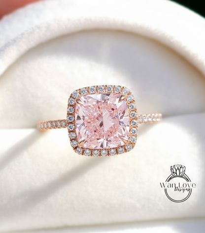 Anello di fidanzamento con diamanti con nodo celtico | Anello di fidanzamento in oro massiccio 14k fatto a mano con diamanti da laboratorio IGI