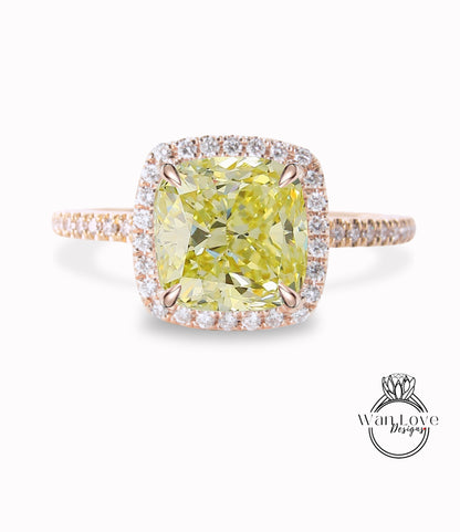 Anello di fidanzamento con diamanti con nodo celtico | Anello di fidanzamento in oro massiccio 14k fatto a mano con diamanti da laboratorio IGI