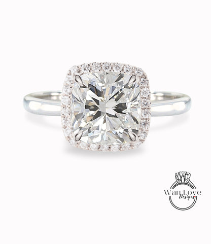 Cuscino Anello di fidanzamento con diamante Anello con diamante certificato mezza eternità anello vintage in oro rosa art deco anello di promessa anniversario solitario