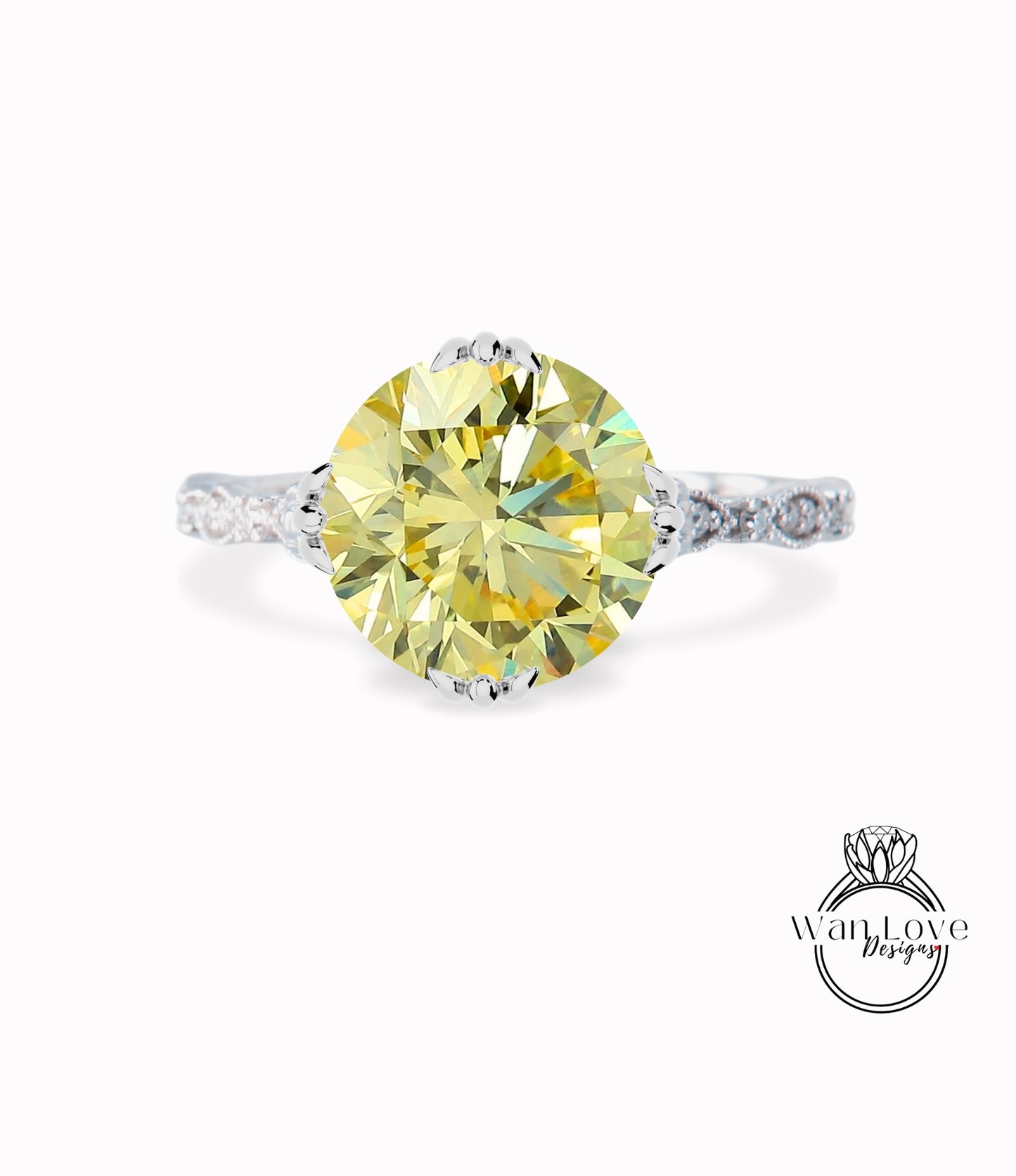 Anello di fidanzamento con diamanti con nodo celtico | Anello di fidanzamento in oro massiccio 14k fatto a mano con diamanti da laboratorio IGI