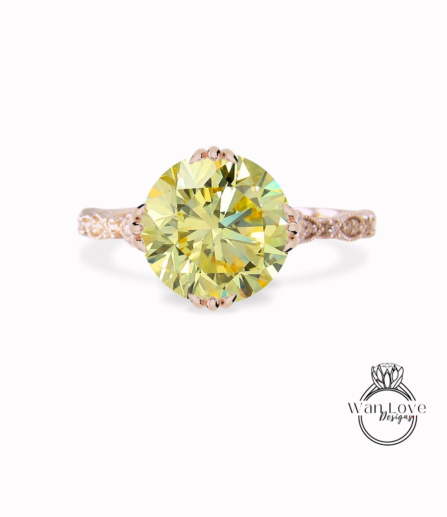 Anello di fidanzamento con diamanti con nodo celtico | Anello di fidanzamento in oro massiccio 14k fatto a mano con diamanti da laboratorio IGI