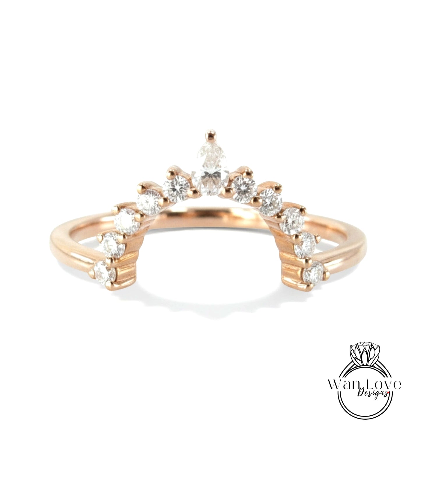 A gold ring with a large central diamond surrounded by smaller diamonds, creating a decorative design.