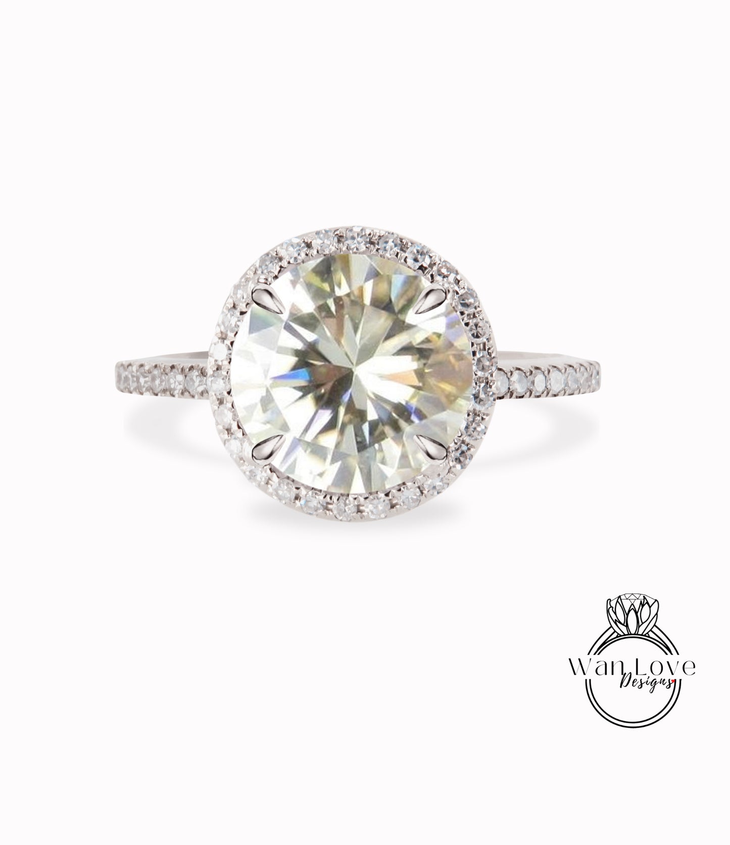 Anello Halo rotondo con diamante Anello di fidanzamento con diamante taglio rotondo Champagne Moissanite Anello vintage Art Déco Anello da sposa antico con promessa di matrimonio