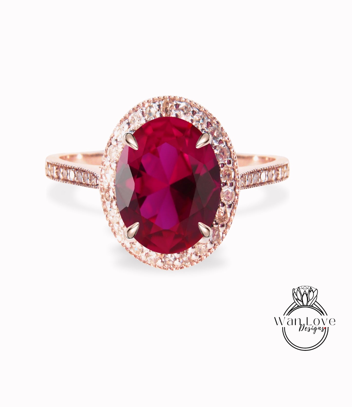 Ruby Diamond 14k gold milgrain oval halo engagement ring, ruby gold engagement ring, gold milgrain ring, vintage inspired