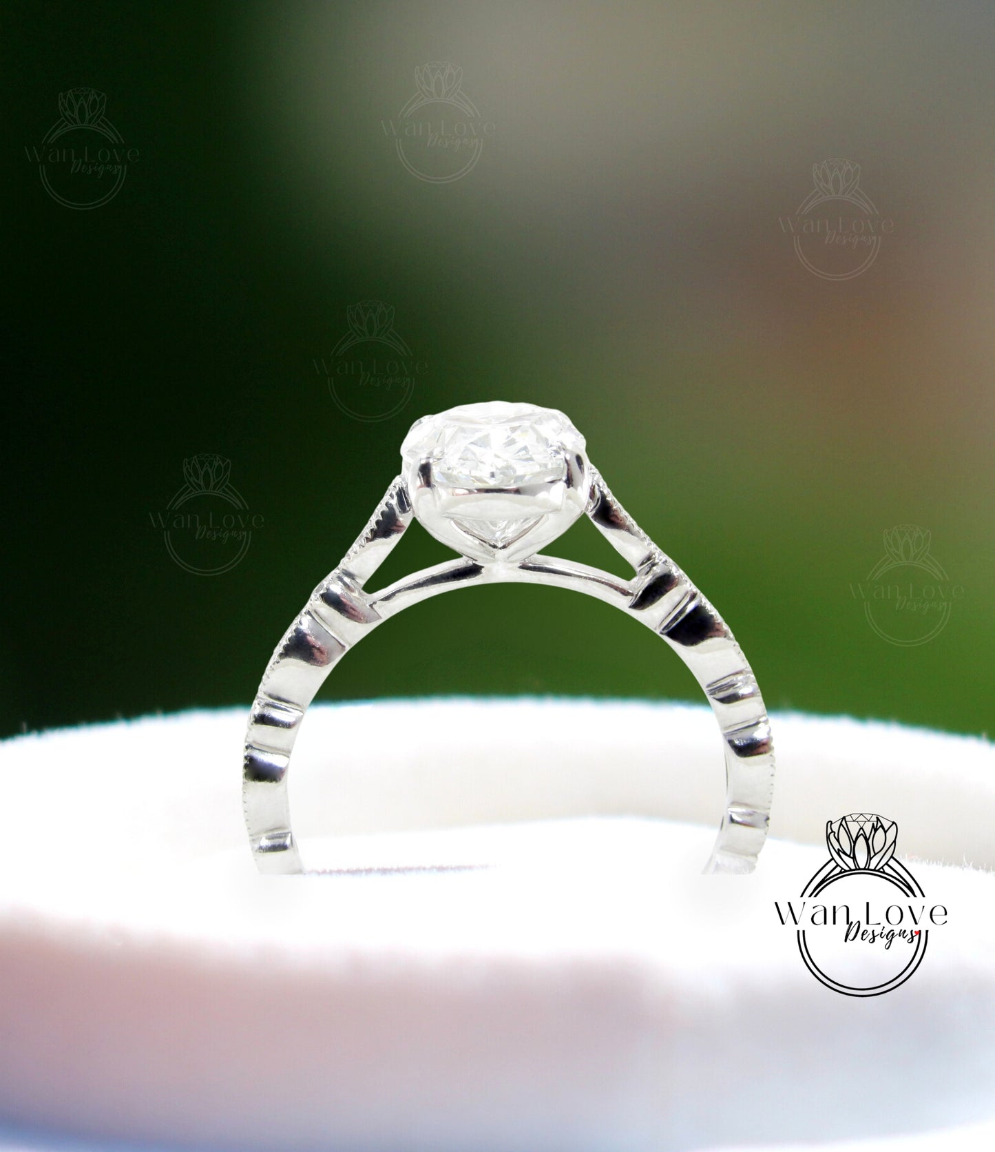 Round Ruby Ring Vintage Solid Rose Gold Engagement Ring scalloped Diamond Wedding Ring Art Deco milgrain Promise Bridal Wedding Ring
