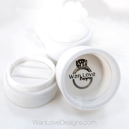 Alexandrite & Diamond Lotus Flower Engagement Ring, Round, Custom,14k 18k White Yellow Rose Gold,Platinum,Wedding,Anniversary Gift Wan Love Designs