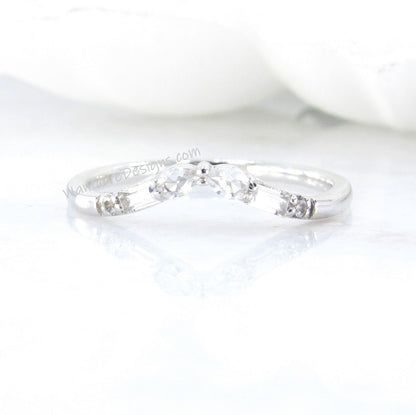Baguette Pear Halfway Half Eternity Ring • Diamond Eternity Ring • Engagement Ring • Anniversary Ring • Birthstone Mothers Day Gift Wan Love Designs