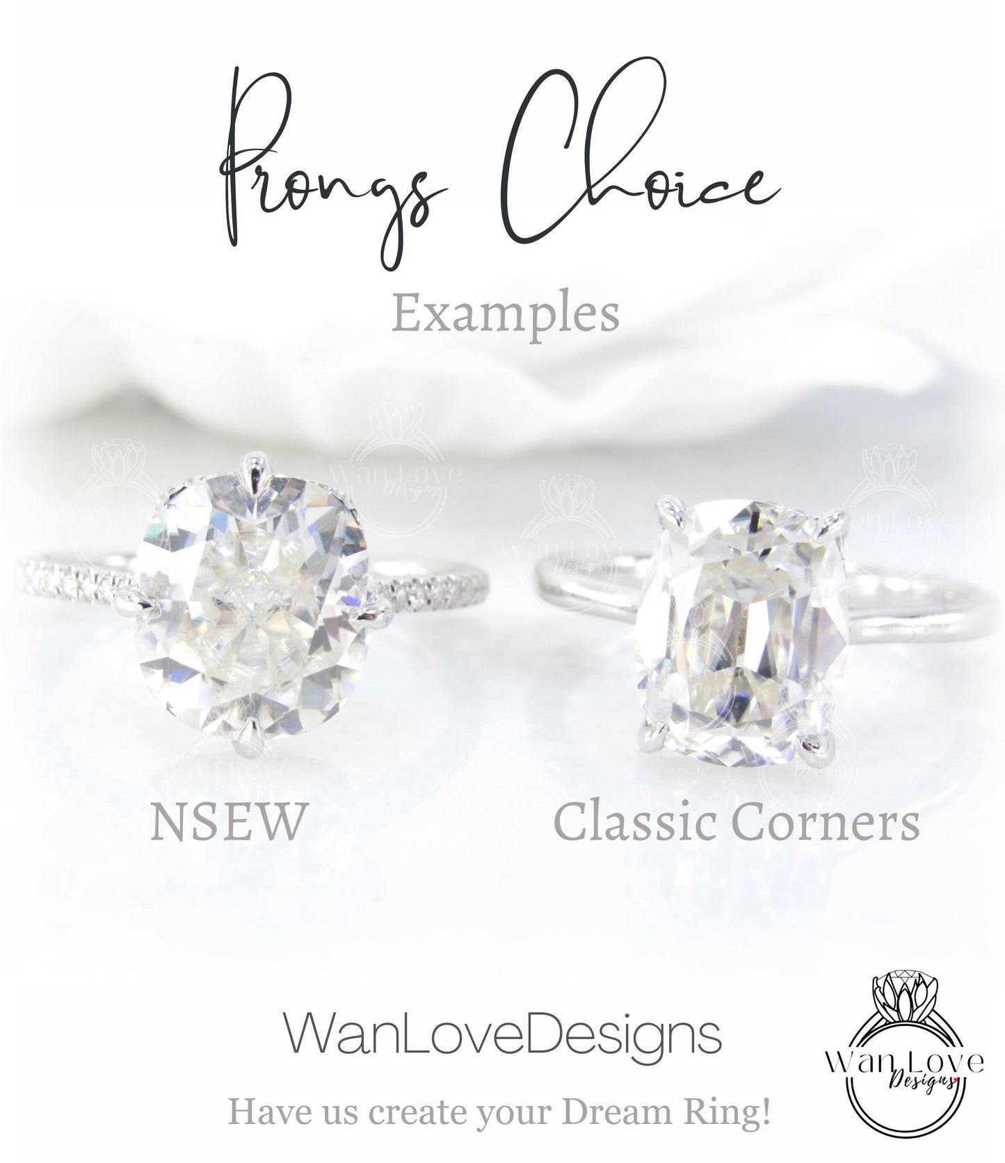 Black Spinel & Diamond Elongated Cushion Oval Engagement Ring, 14kt 18kt gold-Platinum-Wedding-Anniversary Gift, WanLoveDesigns Wan Love Designs