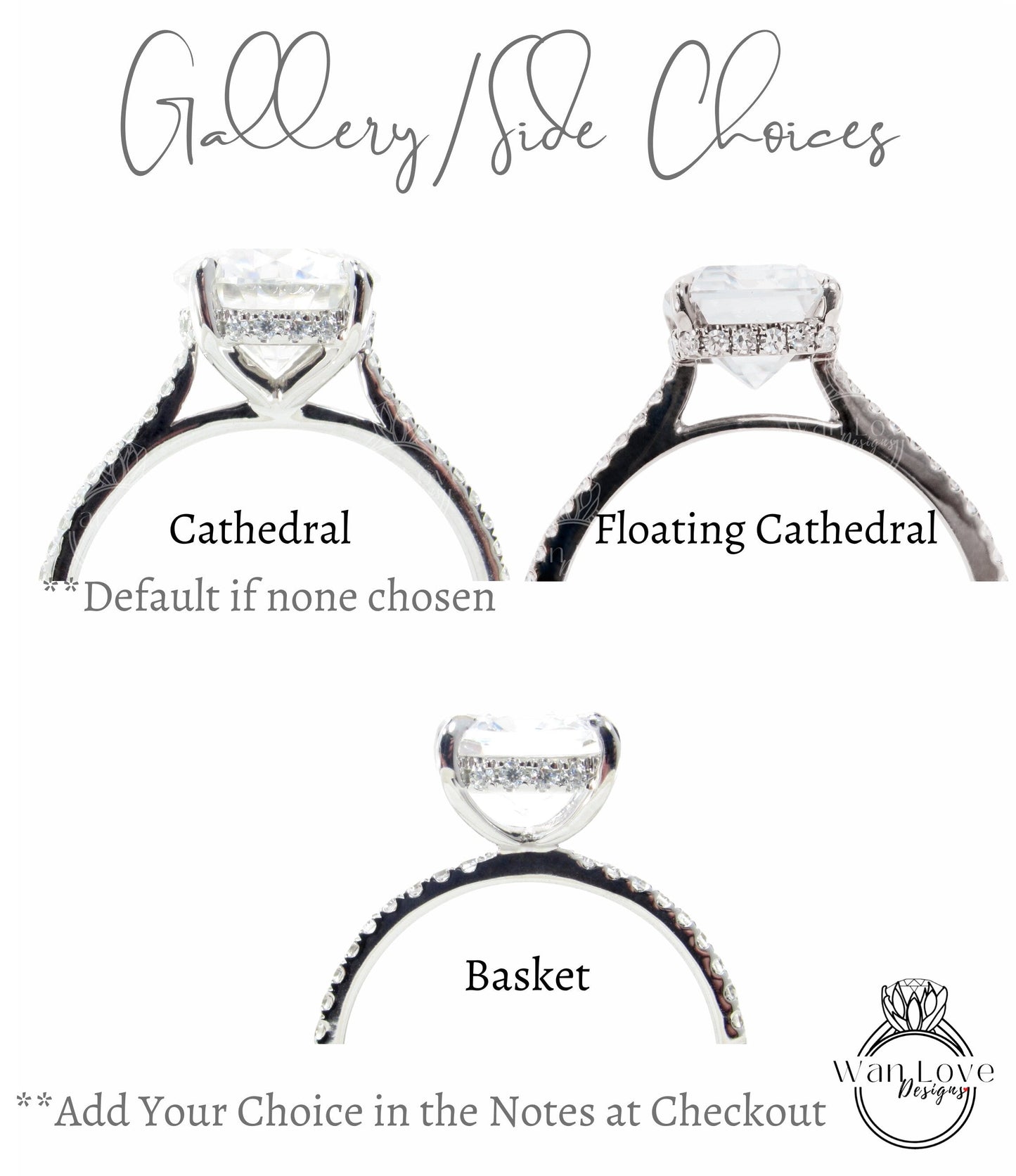 Blue Sapphire & Diamond Rings/ Blue Gemstone Ring/ Side Halo Princess cut Sapphire Engagement Ring/ Anniversary Rings/ 14K White Gold Ring Wan Love Designs