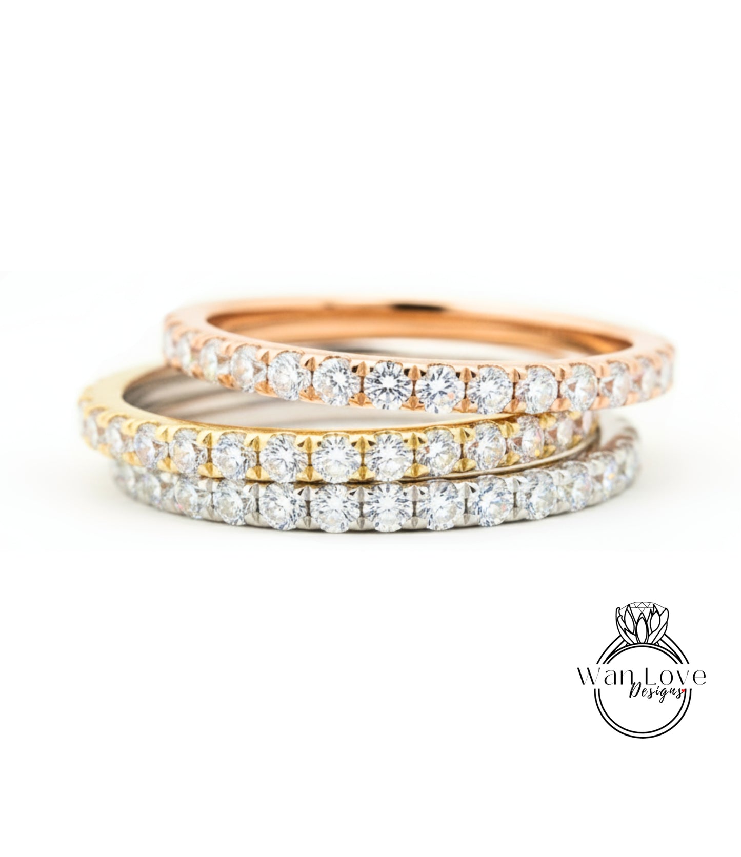 Womens Half Eternity Wedding Band, 14k Gold Wedding Ring, Diamond Stackable Band, Stacking Ring, Anniversary Ring, Engagement Ring Band